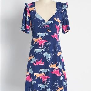 ModCloth neon stampede NWT mini dress